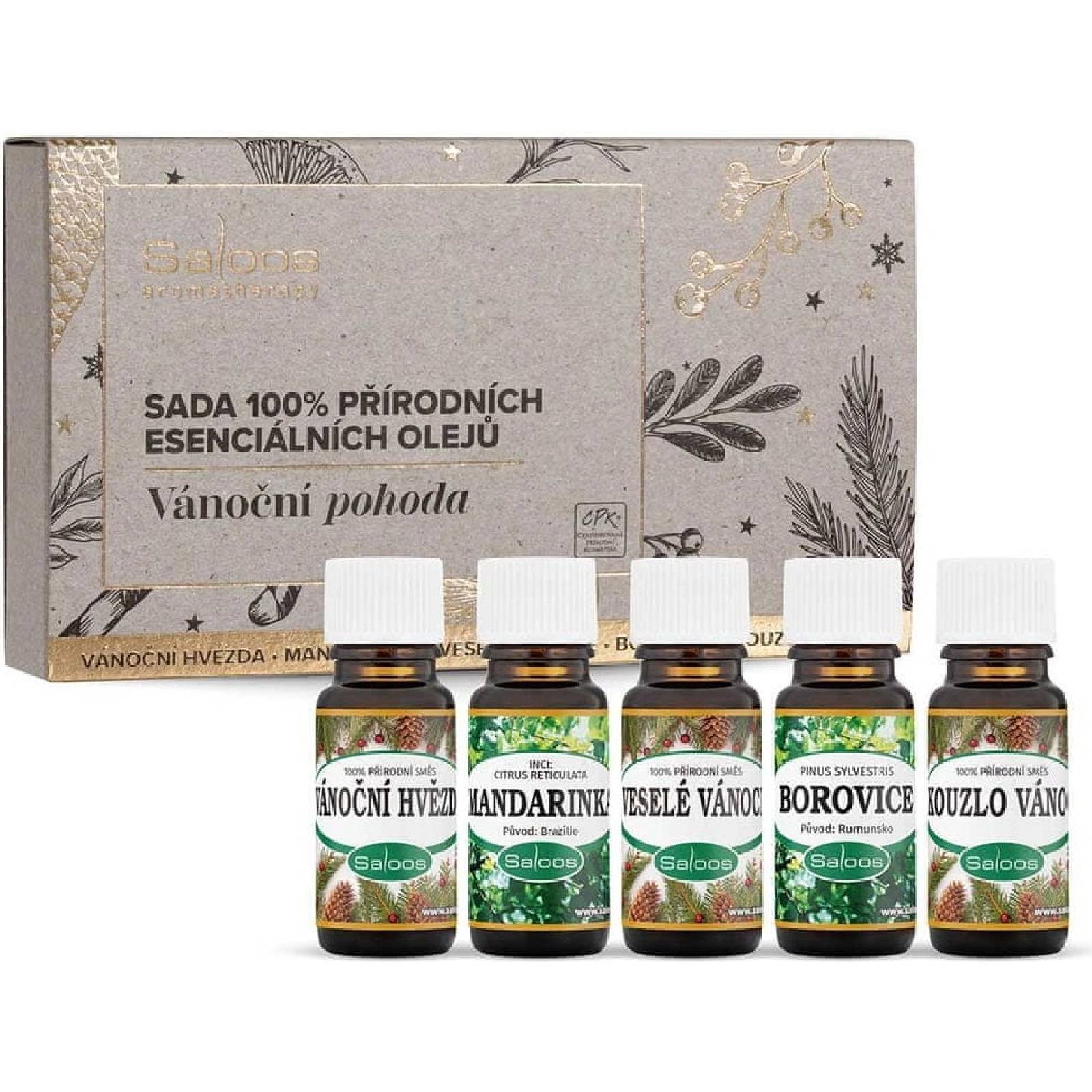 Saloos Vánoční pohoda sada vonné oleje 5 x 10 ml